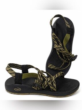 CHACO Women's Olive Black Strappy Outdoor Waterproof Sandals 10
